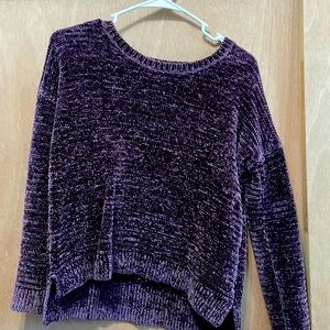 Purple cropped sweater